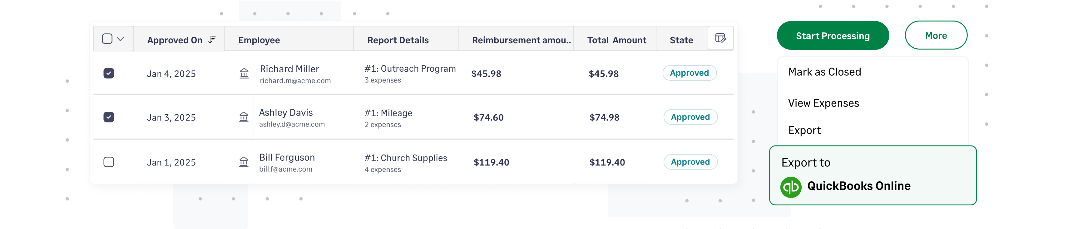Export expense data from Sage Expense Management directly to your accounting software seamlessly