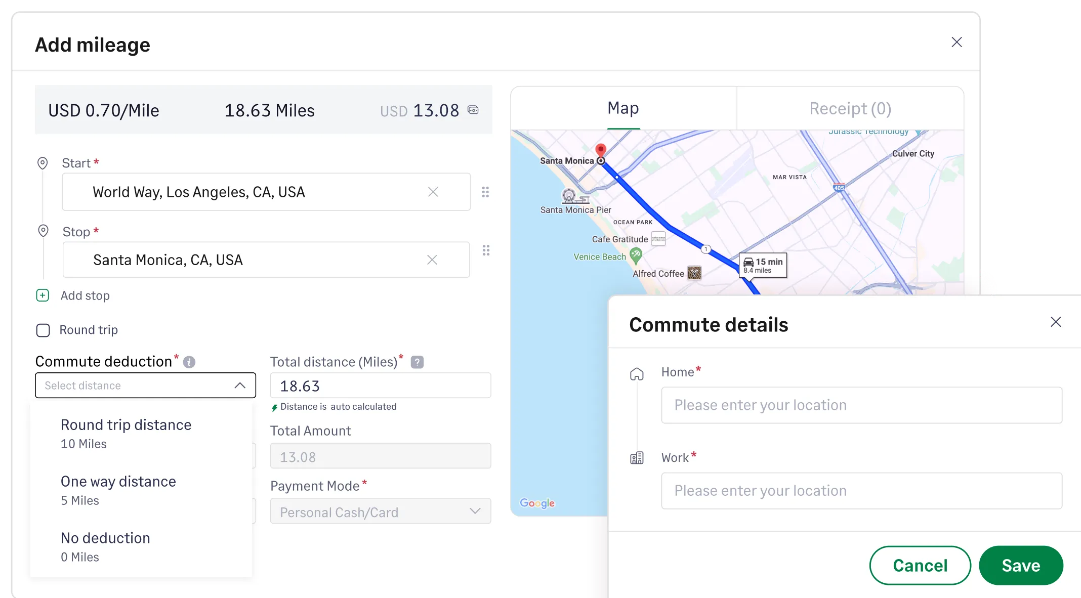Track commute mileage with Sage Expense management