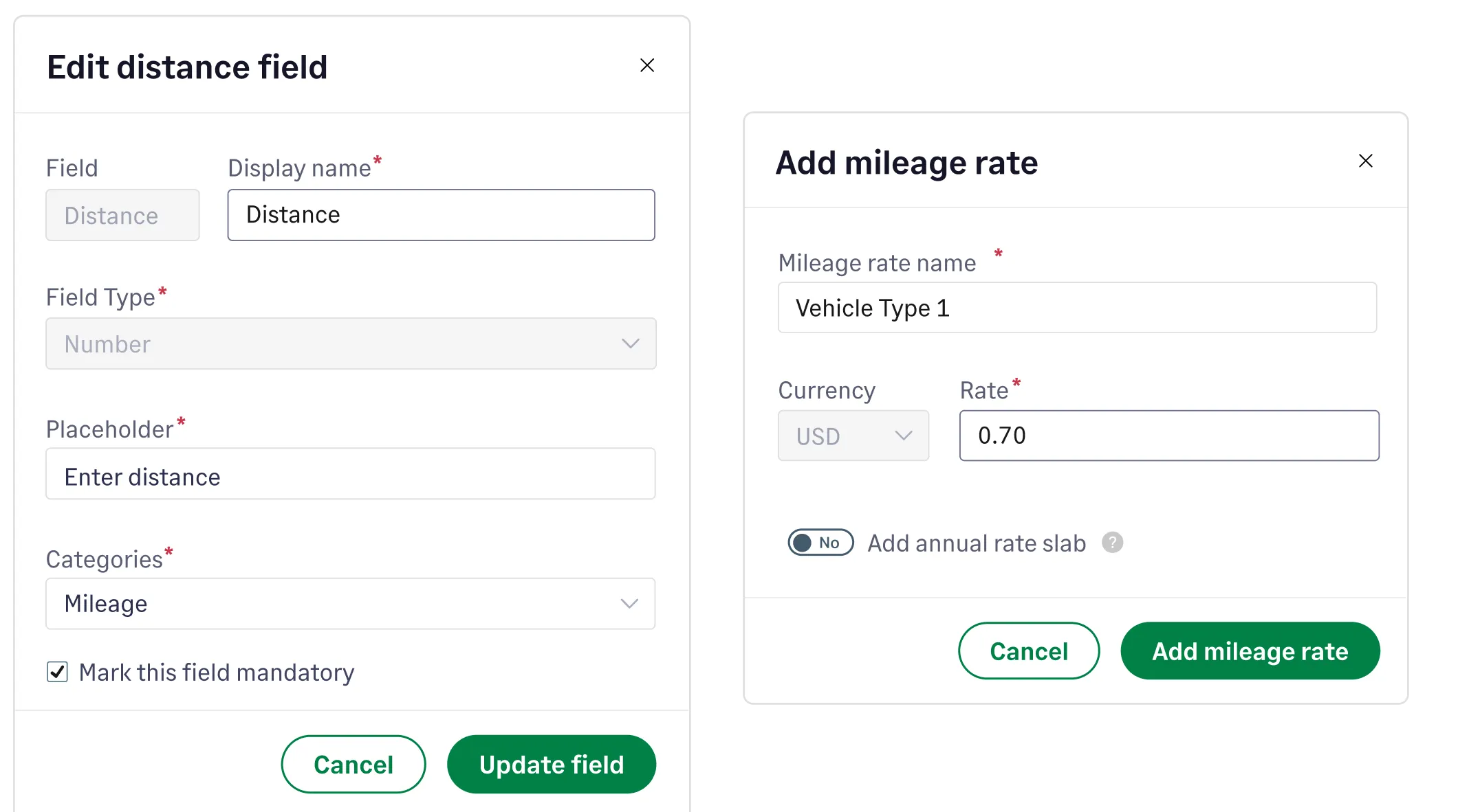 Set custom mileage rates with Sage Expense management