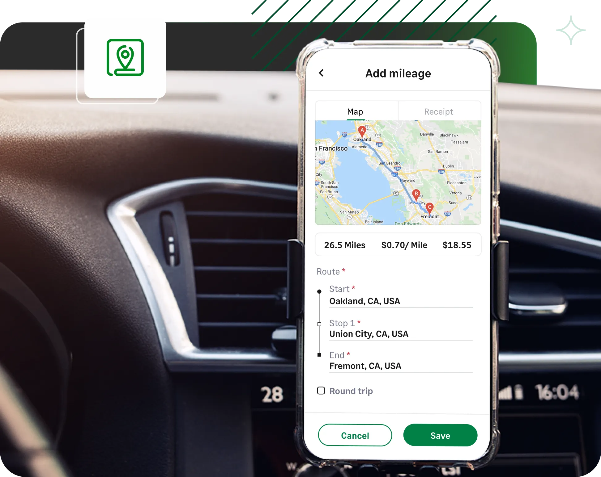 Track business mileage with Sage Expense management