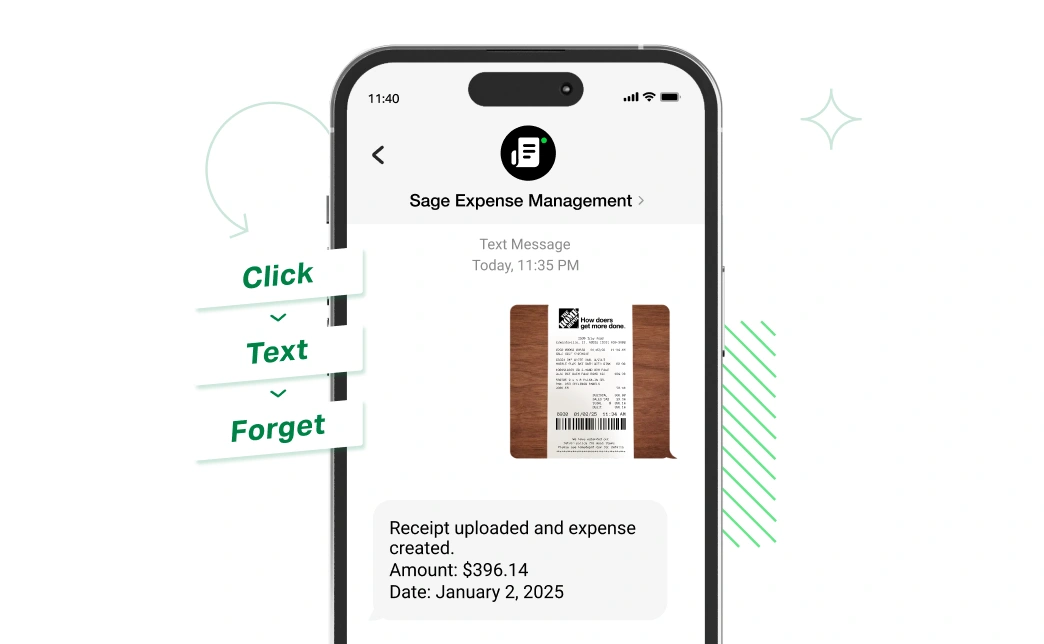 Fyle's Conversational AI, demonstrating real time receipt tracking and expense submission via text messages.