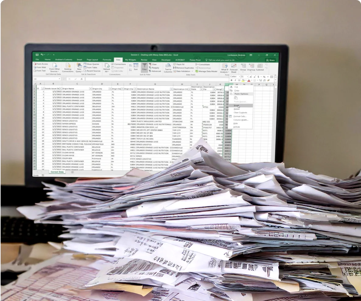 The old way of managing receipts manually without Fyle