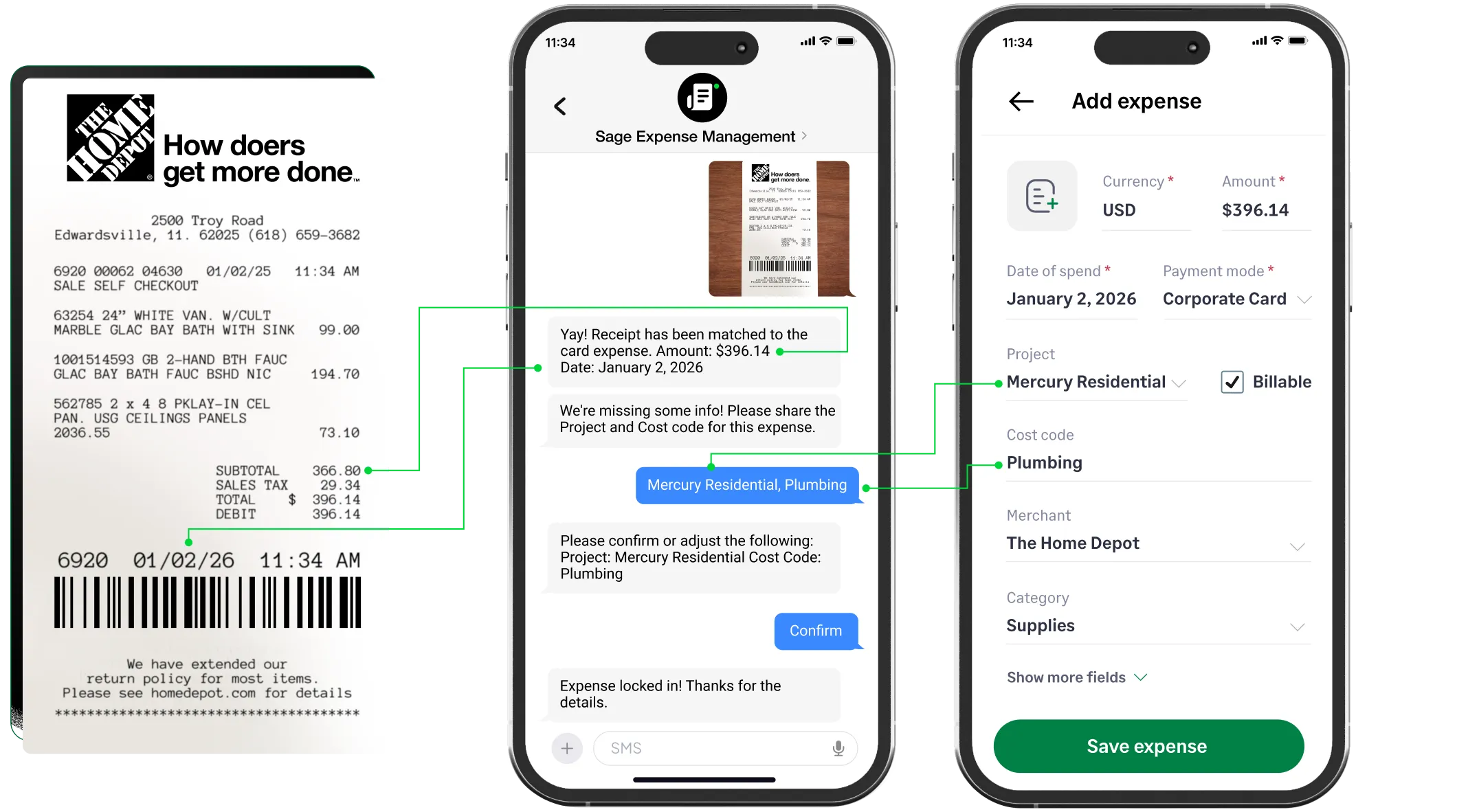 Track receipts for credit card spend via text messages powered by AI