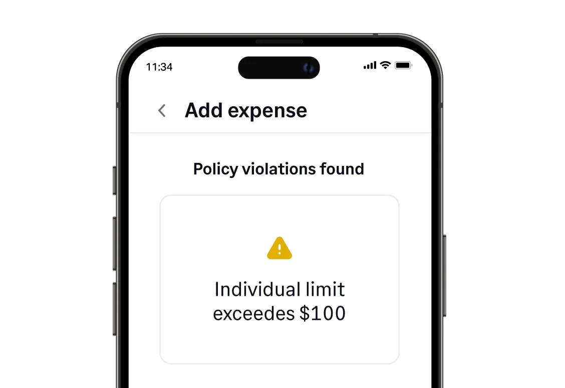 Detect policy violations easily with our expense report software for small business