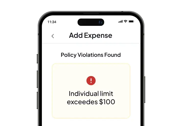 Detect policy violations easily with Fyle's expense report software for small business
