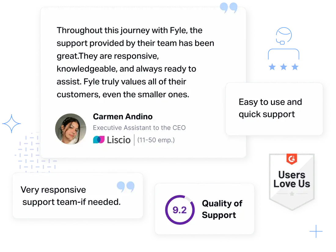 Experience best customer support with Fyle's expense reporting software