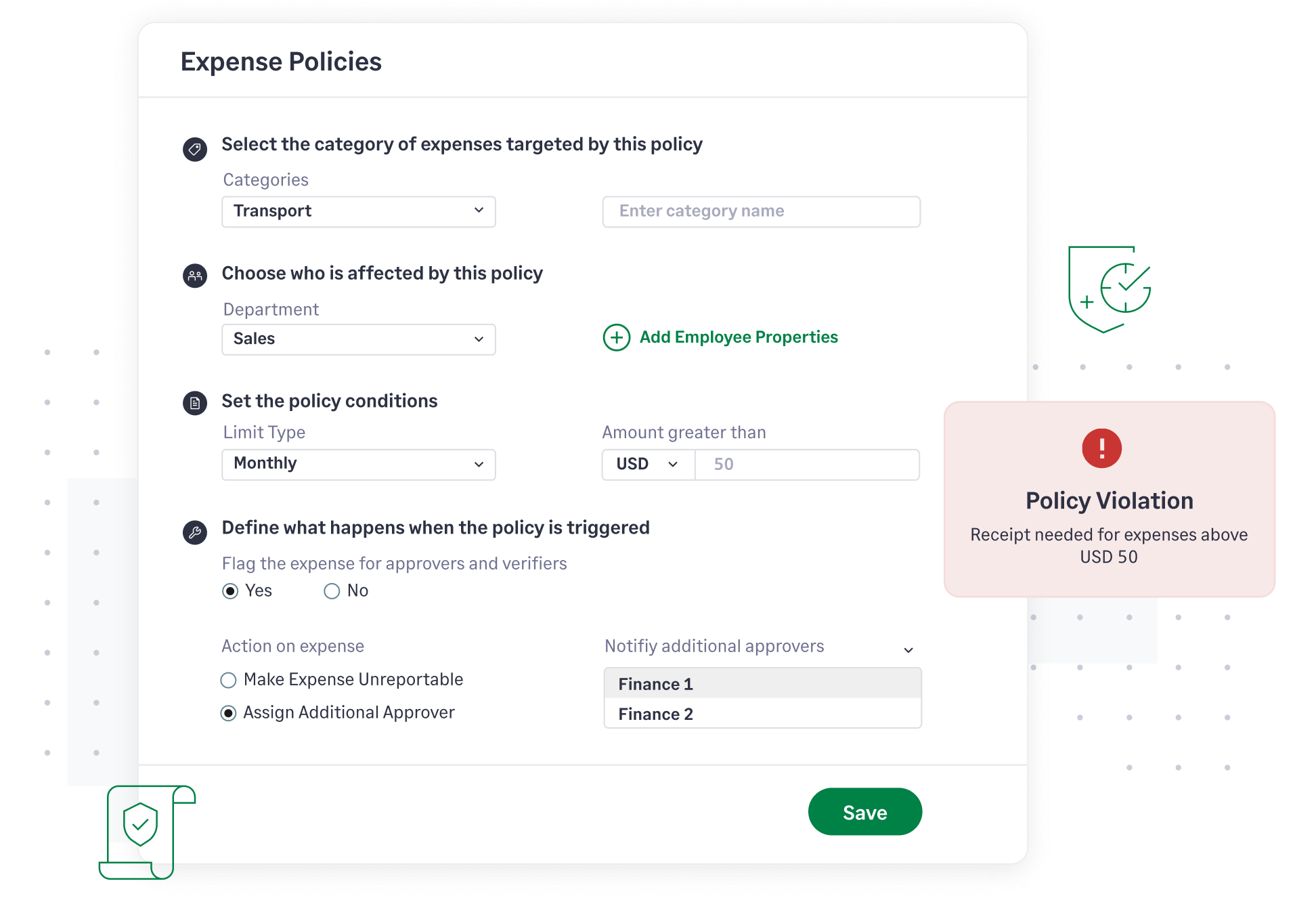 Business rules configuration