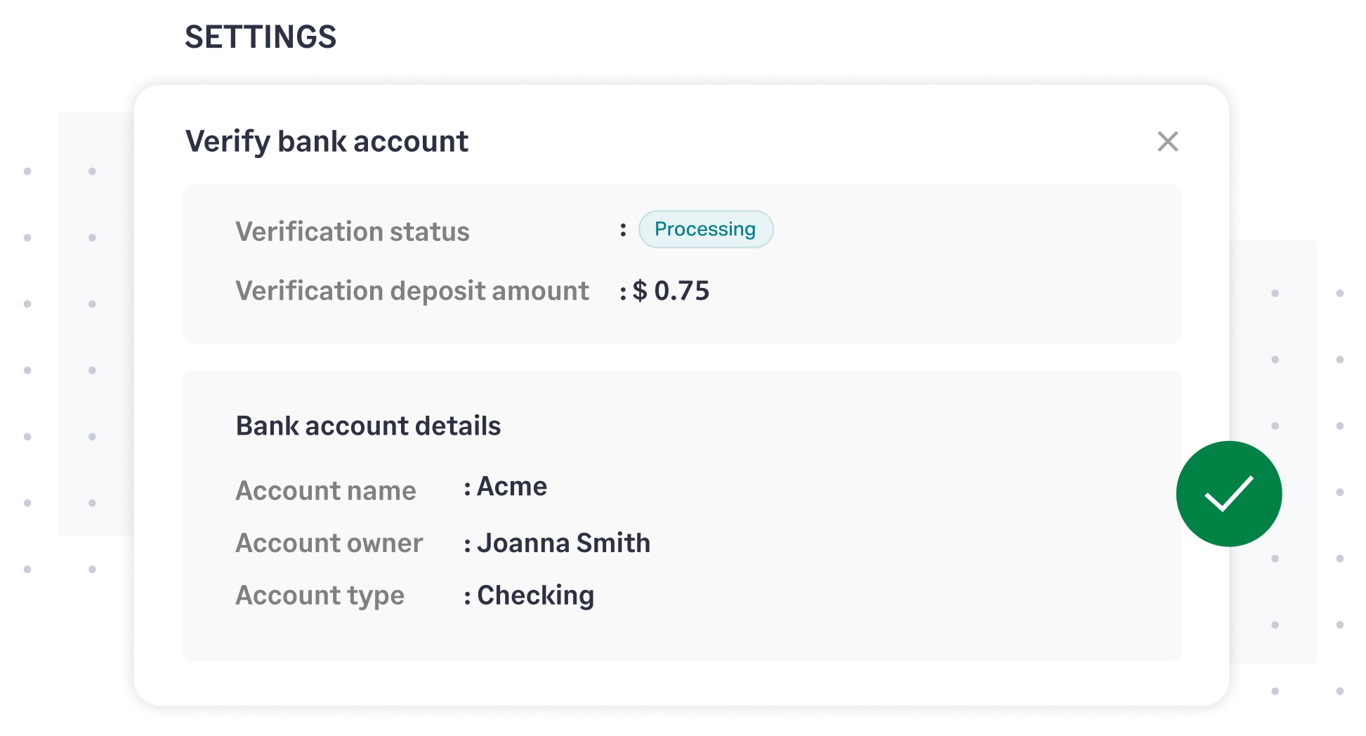 Micro-deposit verification