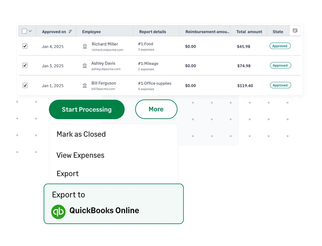Sage Expense Management integrates with your accounting software