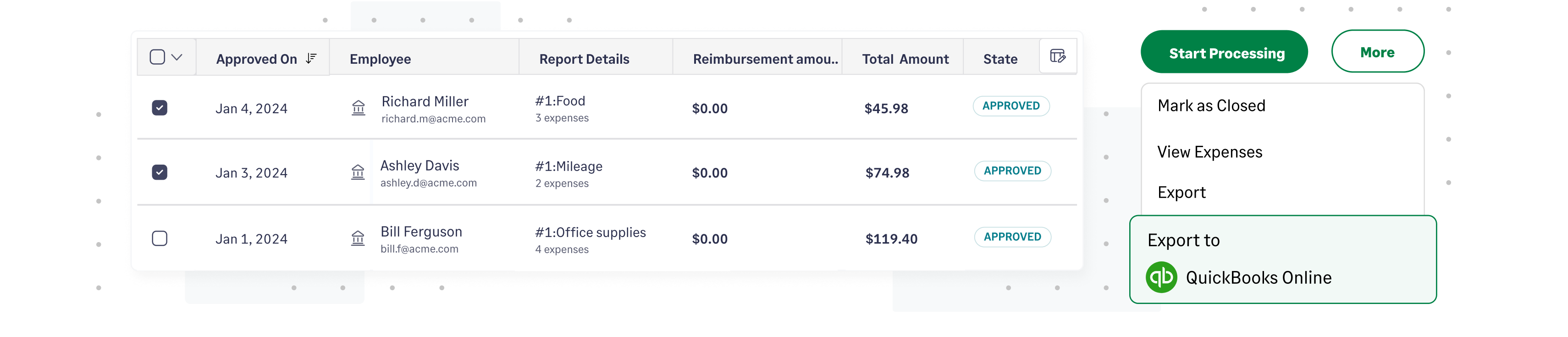 Sync expense data to your accounting software automatically with Sage Expense Management