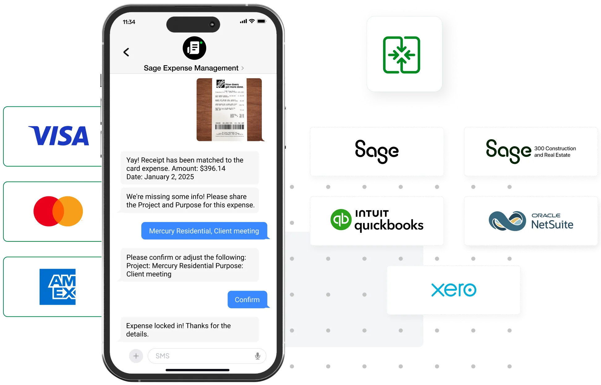 Sage Expense Management integration features
