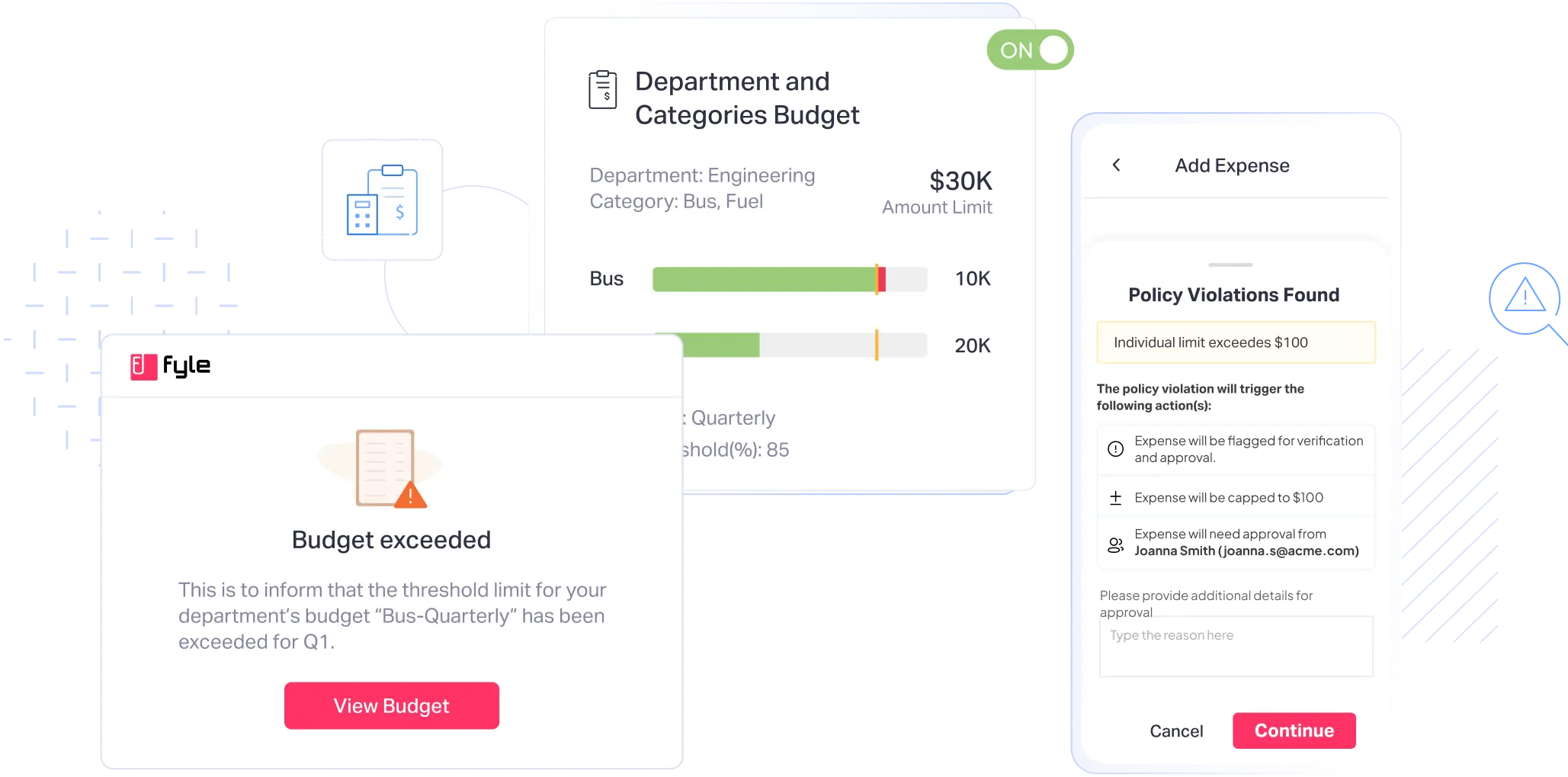 Track and manage real-time budgets with Fyle