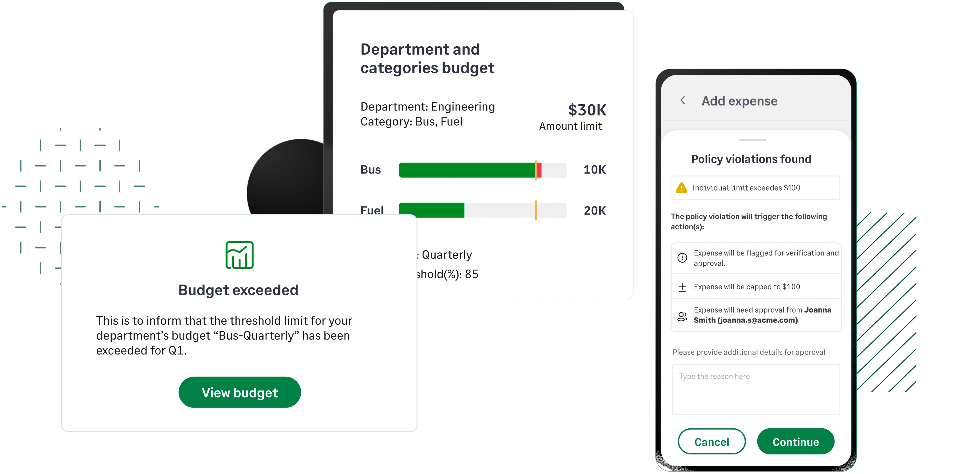 Track and manage real-time budgets with Sage Expense Management
