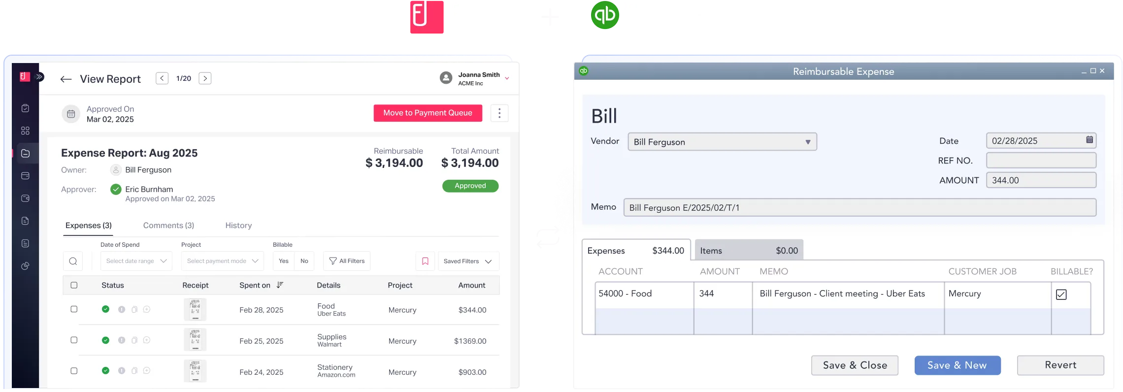 Fyle's QuickBooks Desktop integration