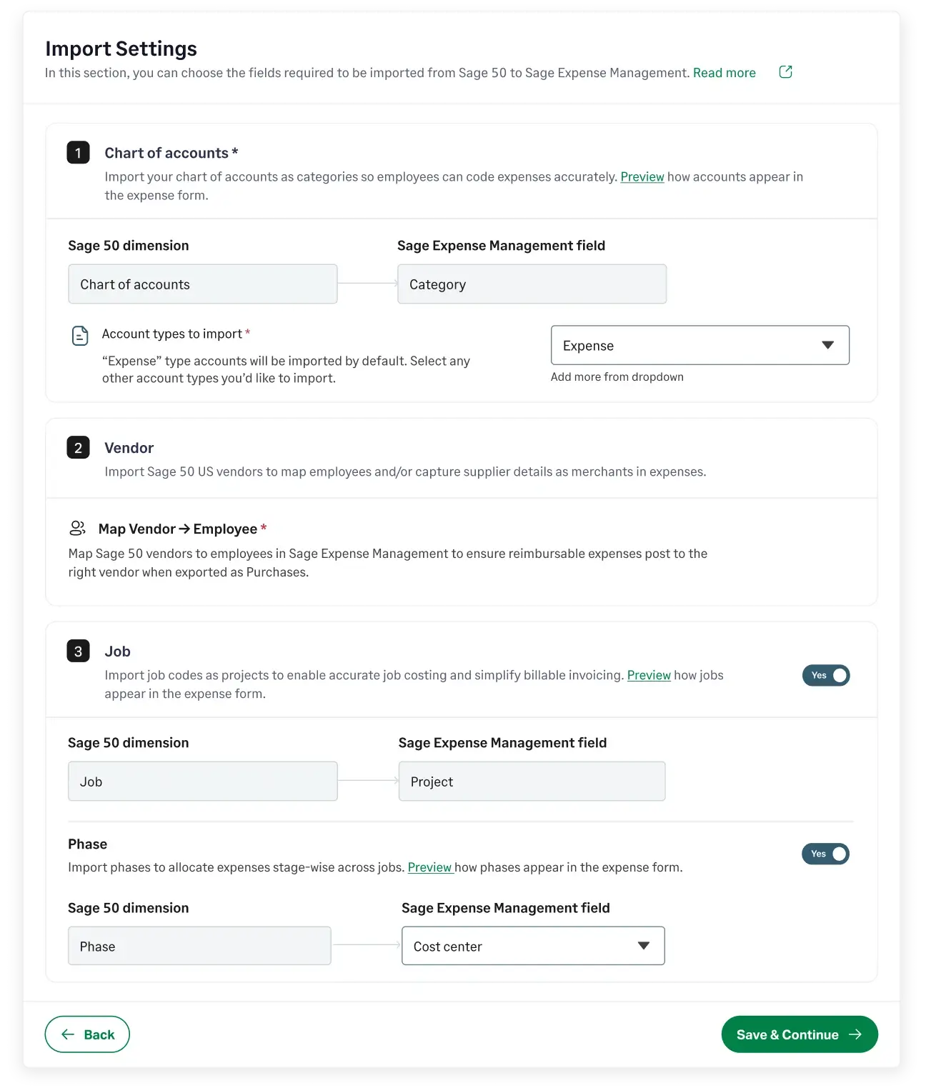 Import expense data with Sage Expense Management's Integration with Sage 50