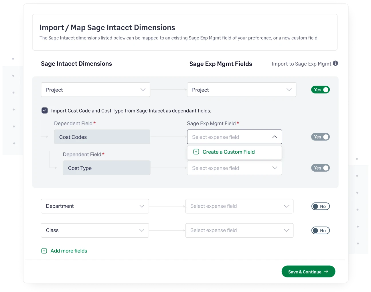 Import Projects, Vendors, Items and more