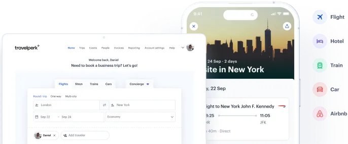 Make travel booking with TravelPerk