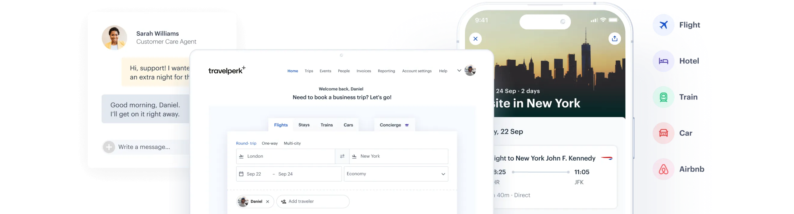 Make travel booking with TravelPerk