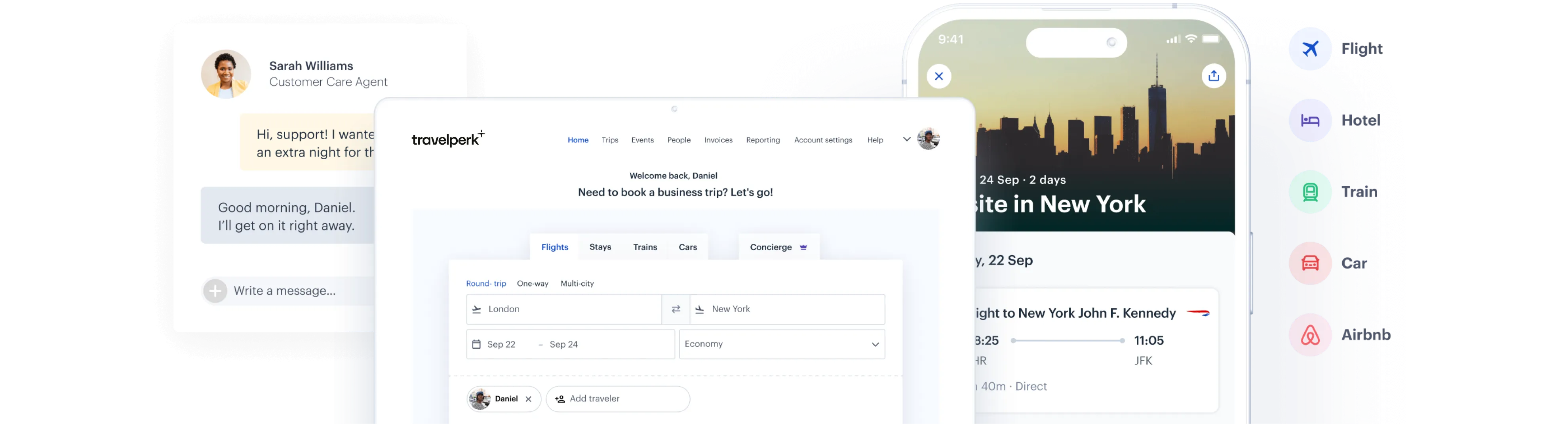 Make travel booking with TravelPerk