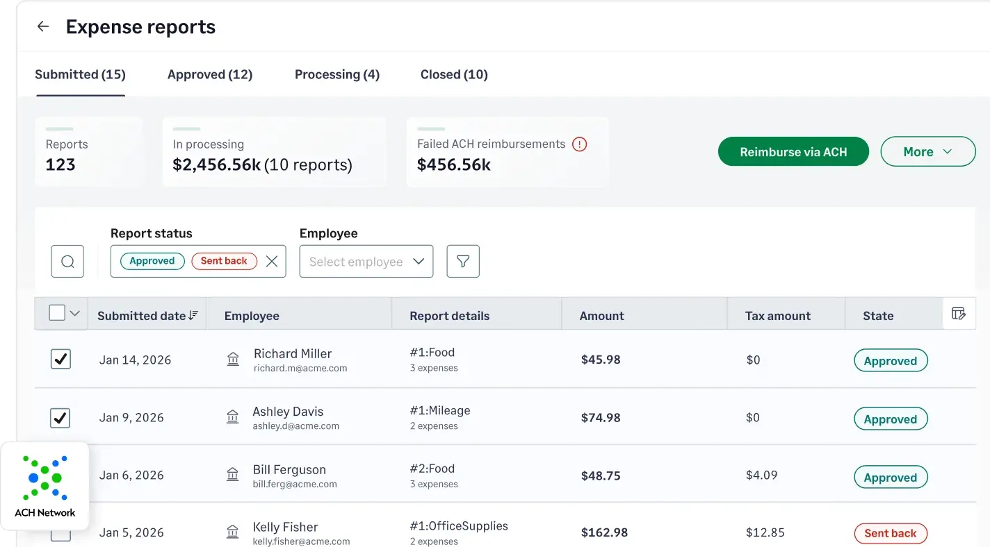 Track reimbursement status in real time with Sage Expense Management