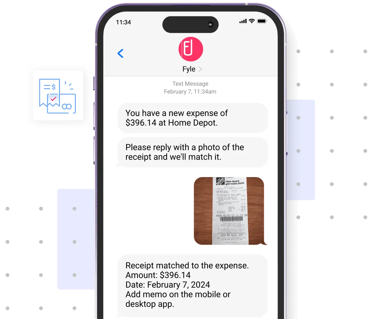 Get real-time text alerts to reconcile credit card spend