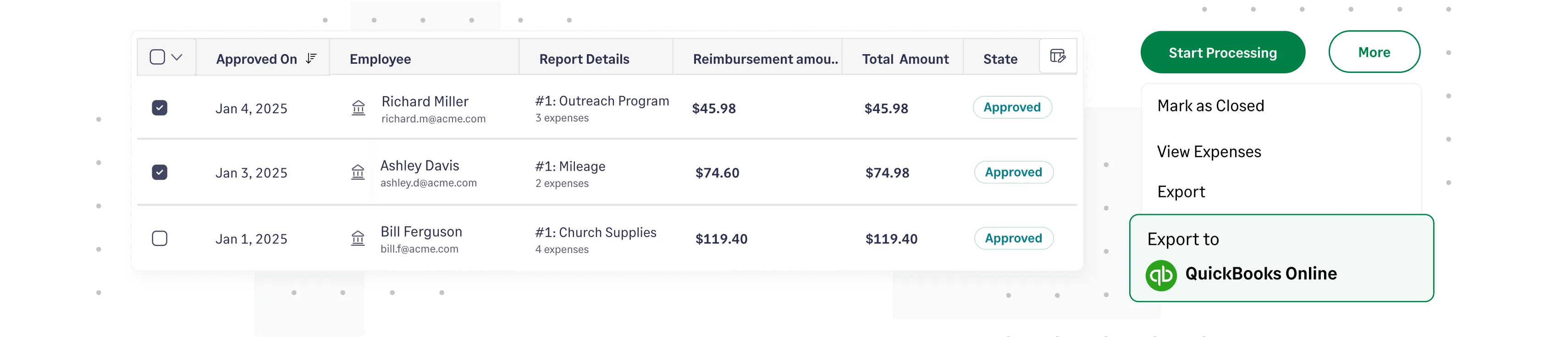 Ramp competitors like Sage Expense Management's integrates with multiple accounting software
