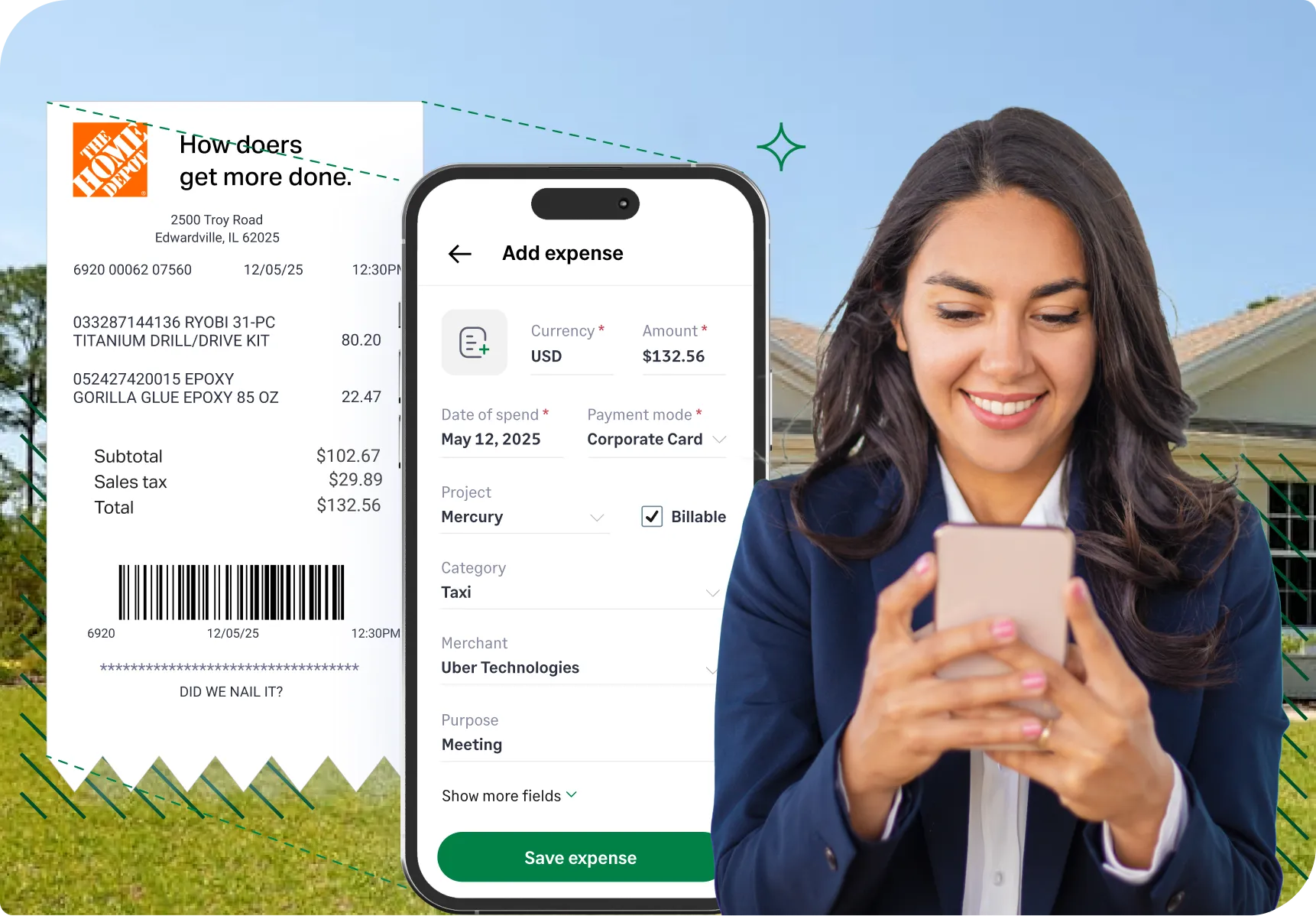 Realtor using Sage Expense Management as a real estate expense tracker