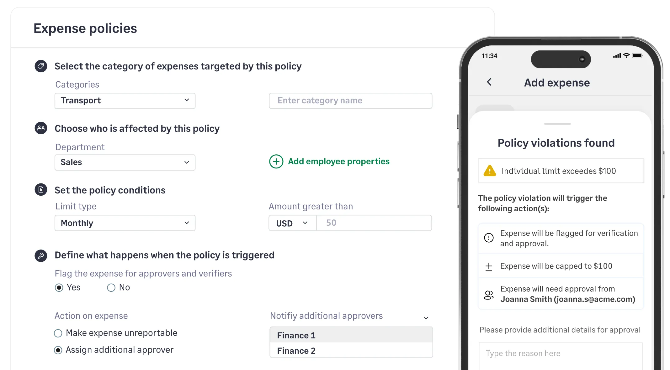 Ensure expense policy compliance with Sage Expense Management
