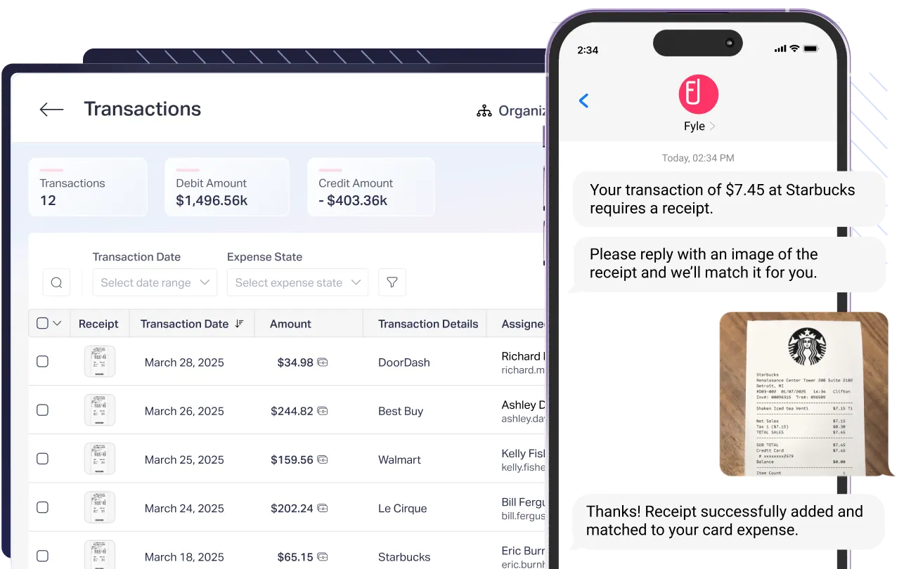 Fyle expense report software hero image