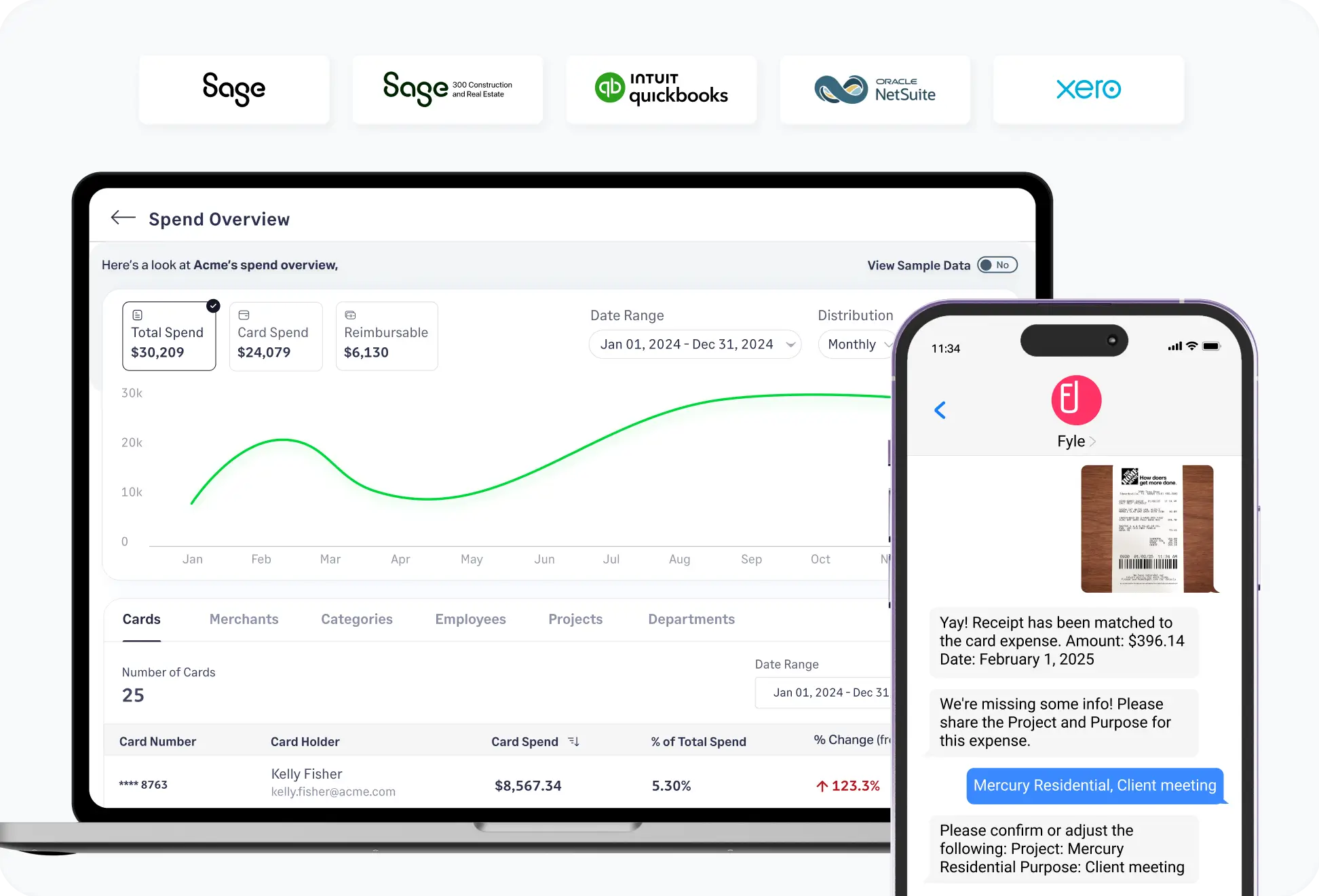 Sage Expense Management features to assist mid market companies