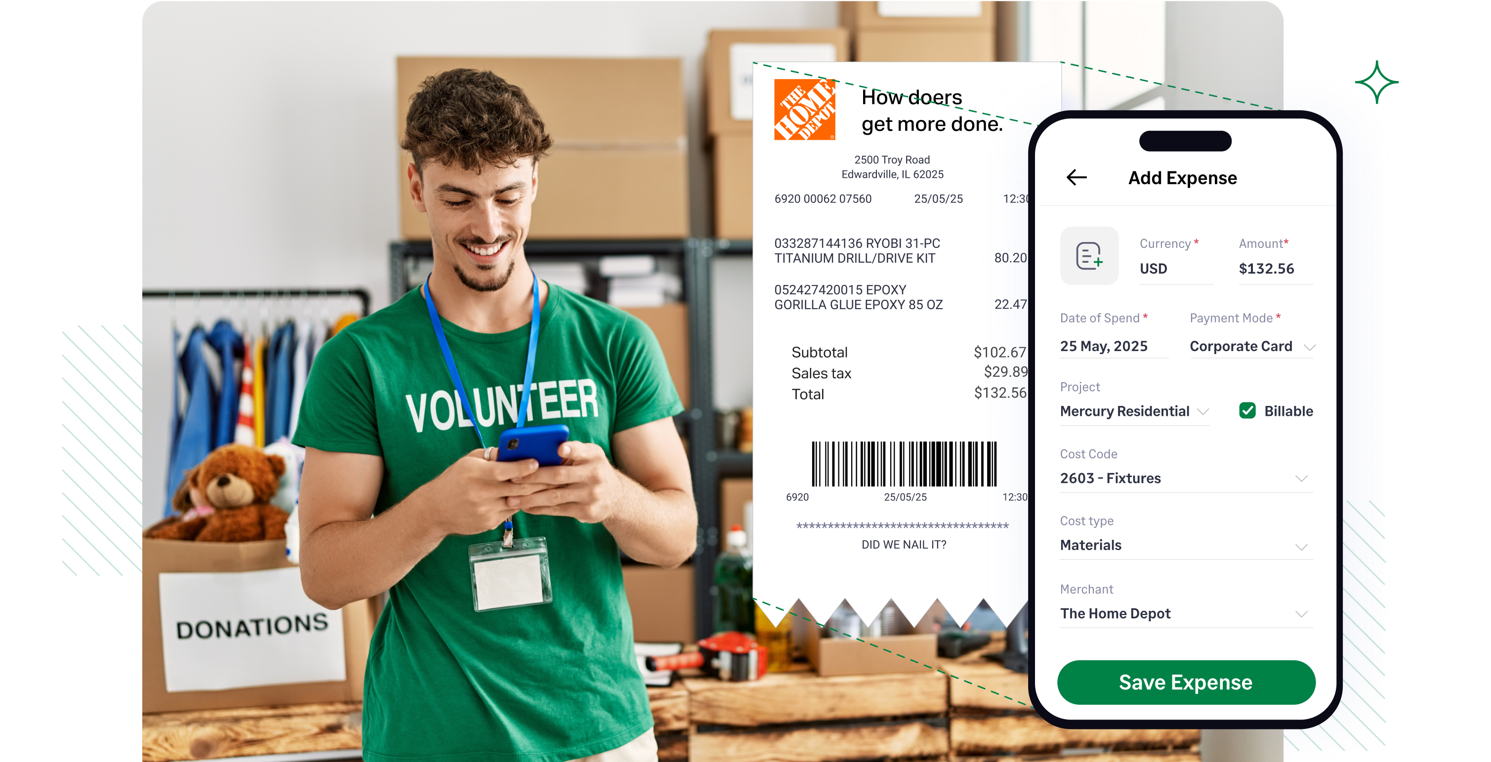 Volunteer tracking church expense receipts with Sage Expense Management