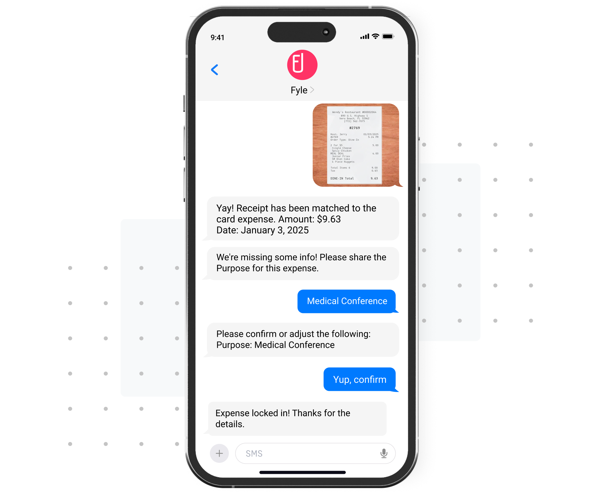 Reconcile card spend to receipts via text with Sage Expense Management