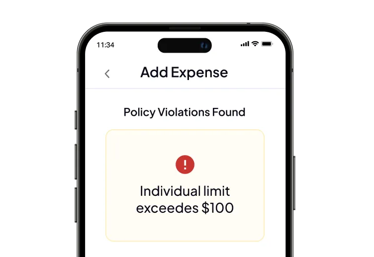 Stay compliant always with pre-submission policy checks using Fyle's corporate travel and expense management software