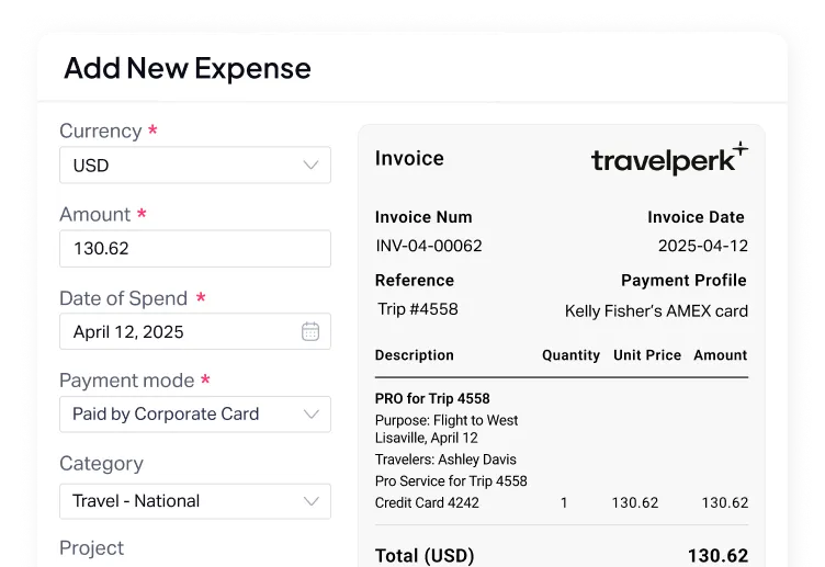 Fyle's travel and expense software integrates with TravelPerk