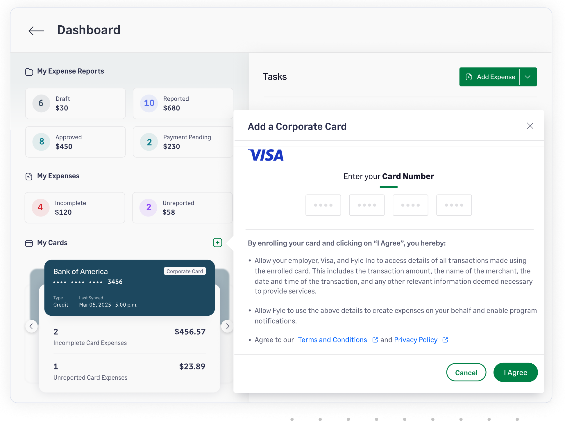 Connect your employee Visa credit card to Sage Expense Management with ease