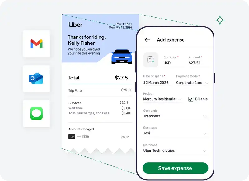 Submit and track receipts with everyday apps