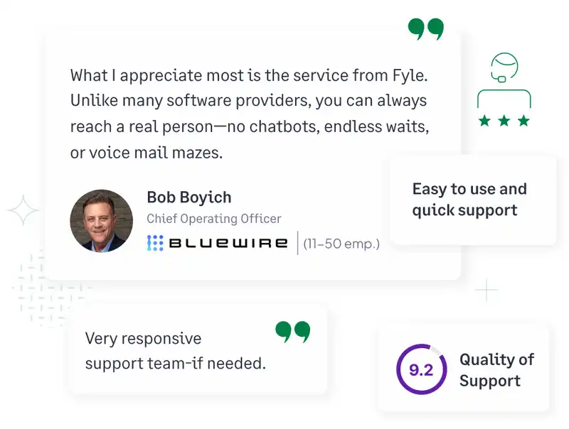 Fyle customer support and reviews