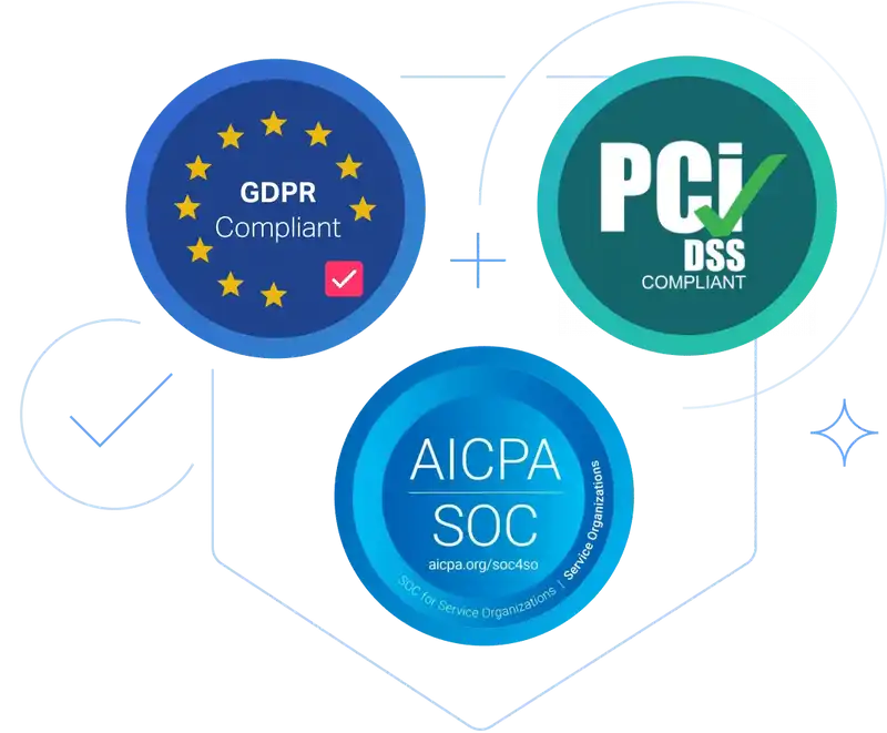 Security badges for Fyle's travel and expense management software