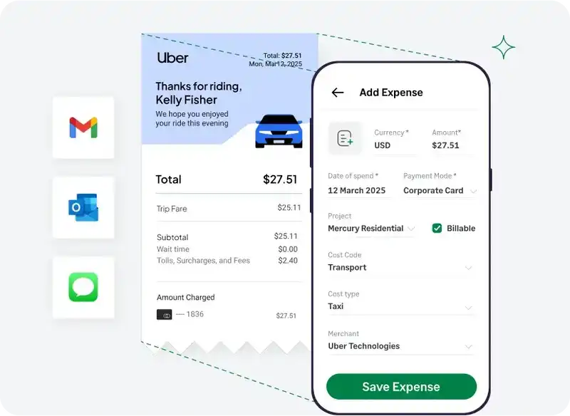 Track receipts and sync details to the Sage 50 integration easily