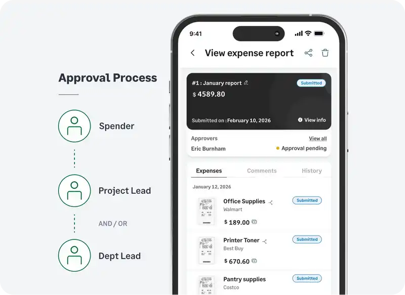 Create approval workflows for expenses with Sage expense management